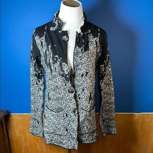 Stylish Black and creamy tan Women's cardigan